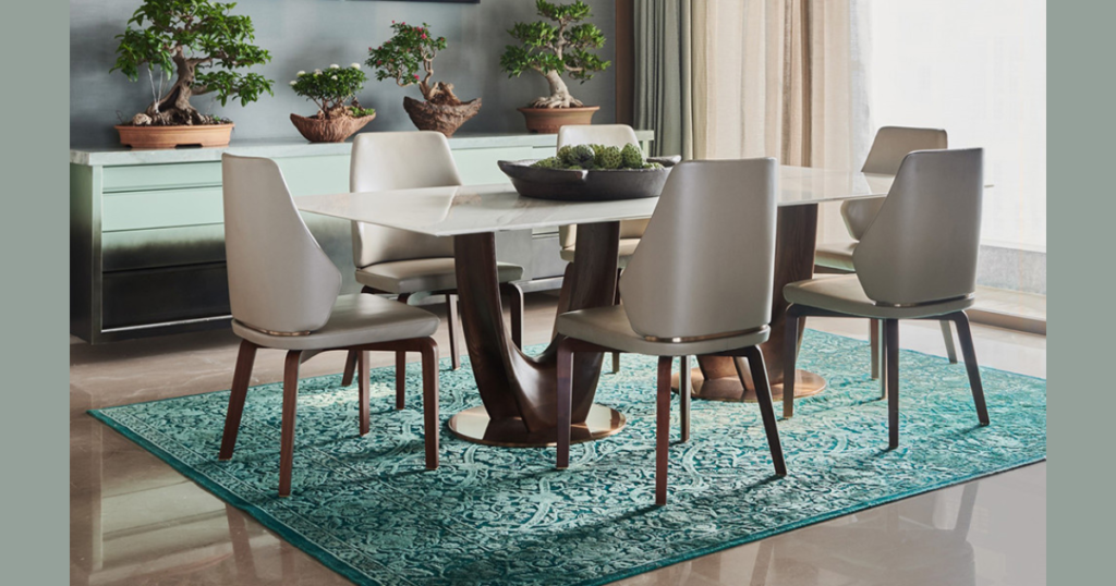 Stylish Rug to Define the Dining Area