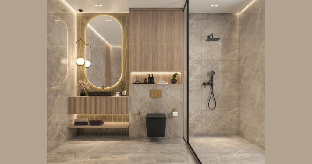 Symmetry Focused Bathroom Interior Design for Balance