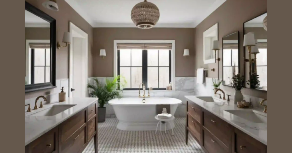 Taupe and White Neutral Bathroom Palette