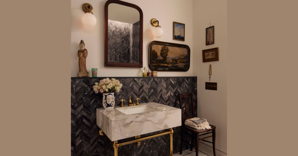 Textured Tile Bathroom Backsplash Ideas