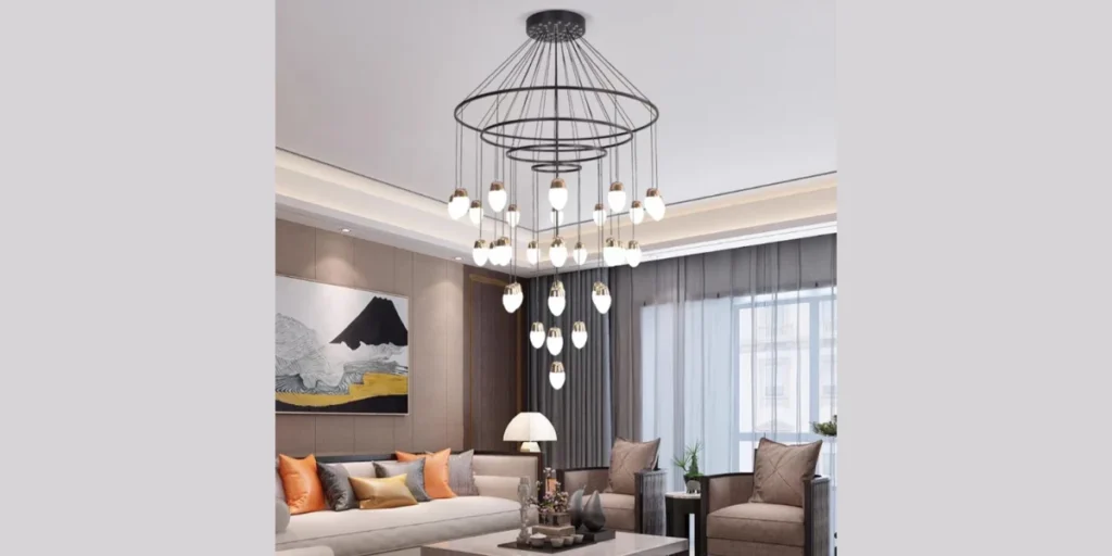 Tiered Chandelier for High Ceilings and Big Dining Rooms