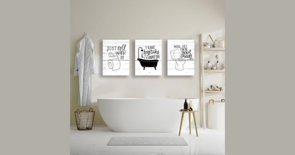 Typography Quote Bathroom Wall Art for Fun Character