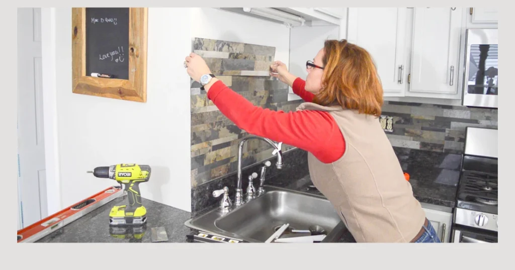 Install Peel and Stick Tiles for a Budget-Friendly Backsplash