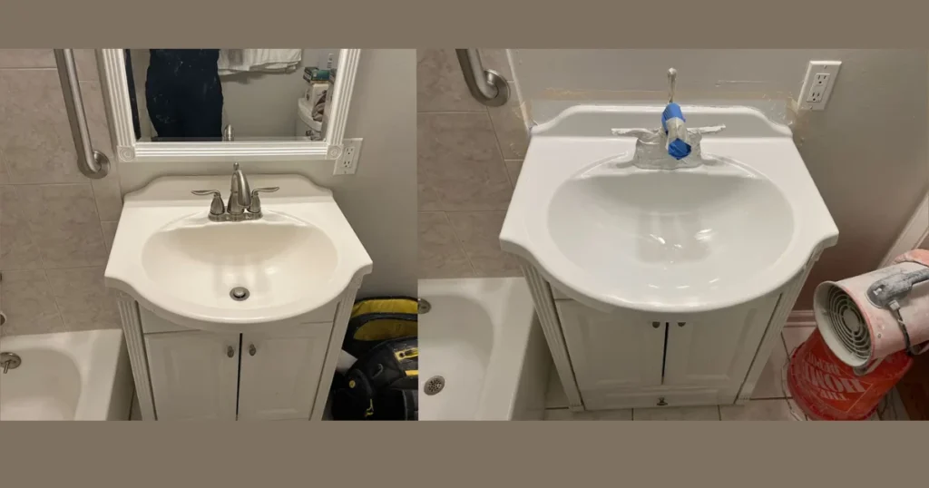 Refinish or Paint the Bathroom Vanity Instead of Replacing It