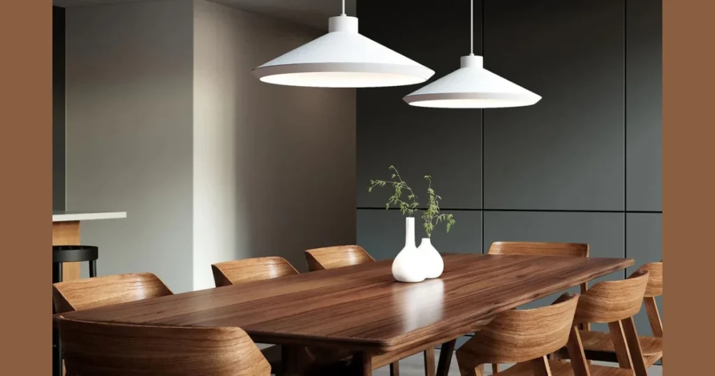 Use a Statement Light Fixture Above the Dining Table