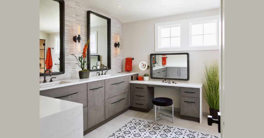 Vanity with Built-In Drawers