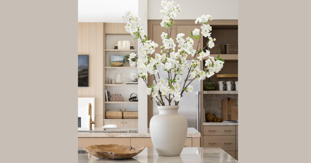 Vase with Decorative Branches for Height and Drama