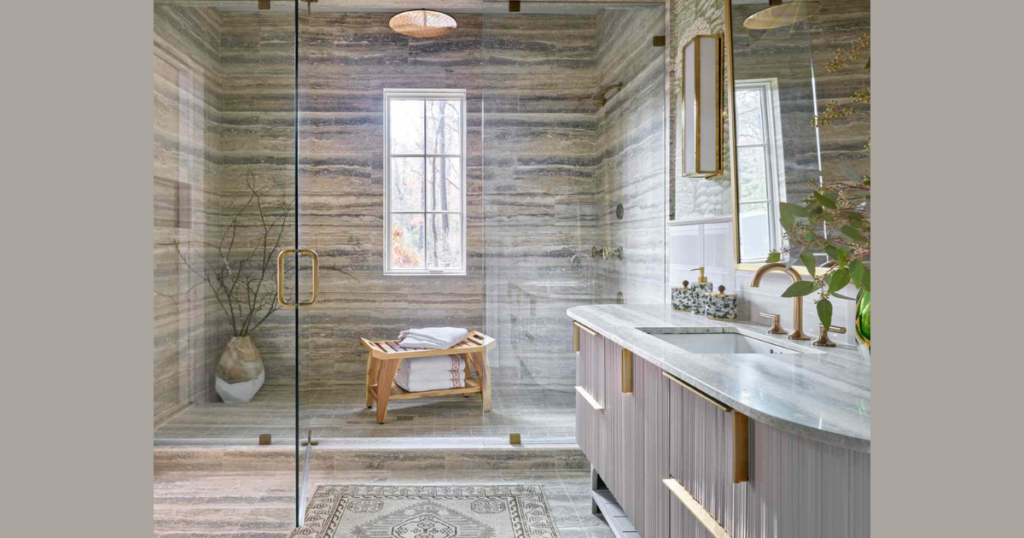 Walk-In Shower Bathroom Layout Idea