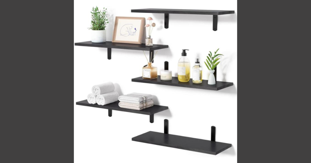 Wall-Mounted Floating Shelves for Extra Storage