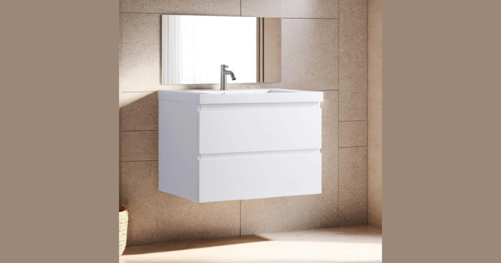 Wall Mounted Floating Vanity for More Floor Space