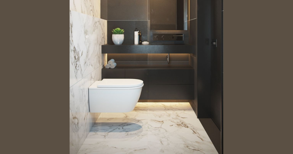 Wall Mounted Toilet for Extra Floor Visibility