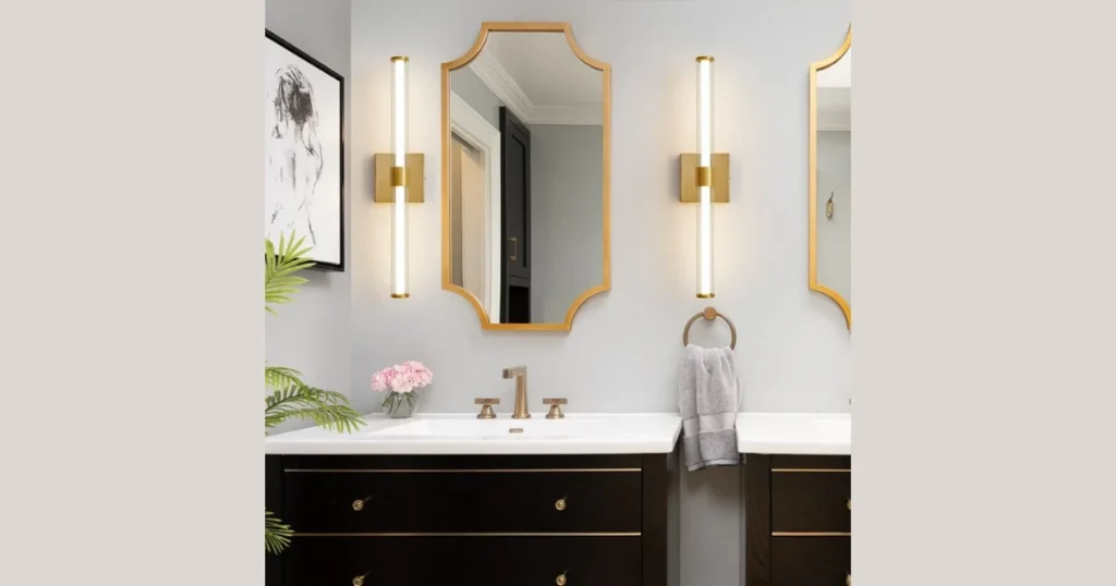 Wall Sconces on Both Sides of the Mirror
