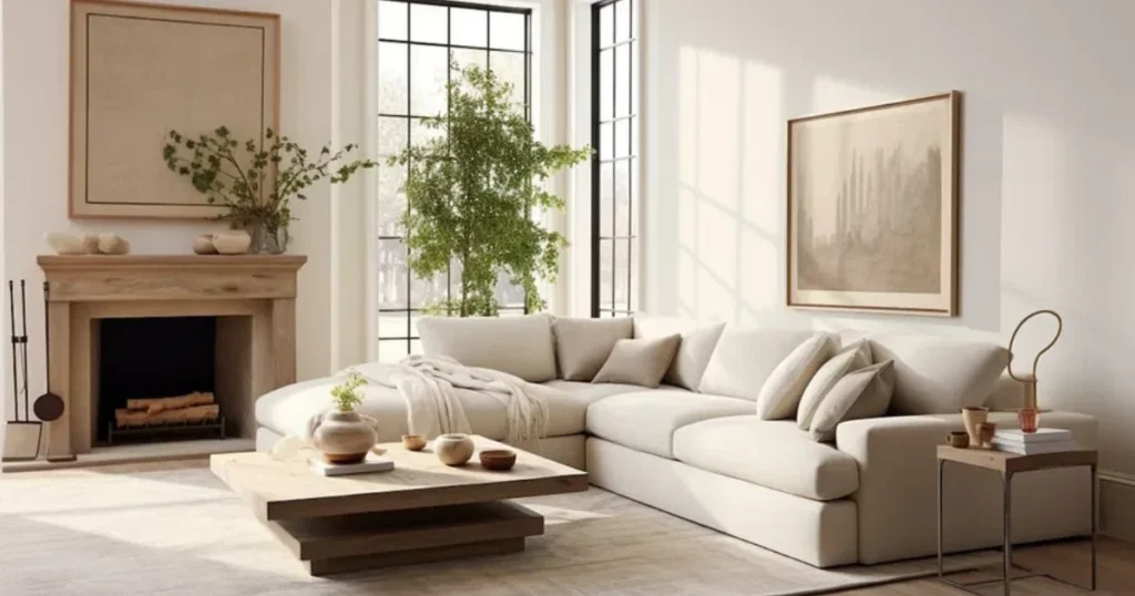 Warm Greige for a Modern Professional Dining Room