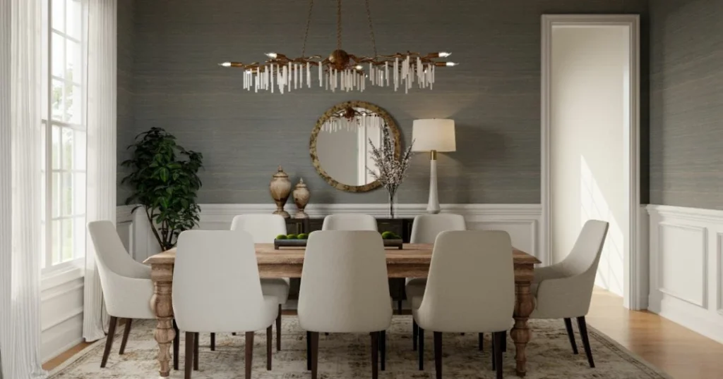 Warm Neutral Walls for a Cozy Dining Experience