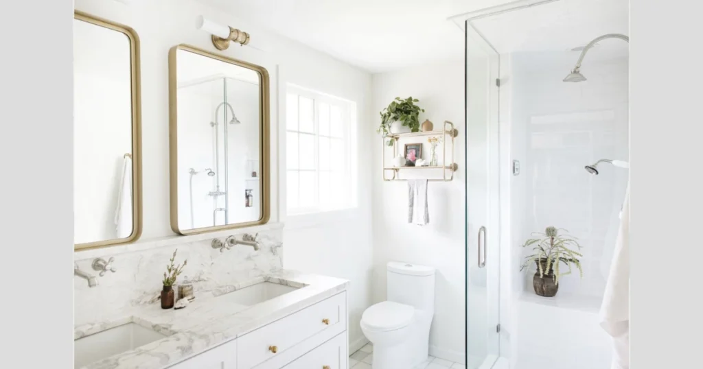 White Bathroom Color for a Clean and Spacious Look
