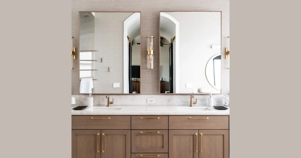 Wood Bathroom Countertop for Warm Natural Look