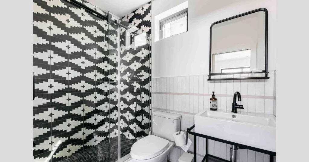 black and white combination tiles