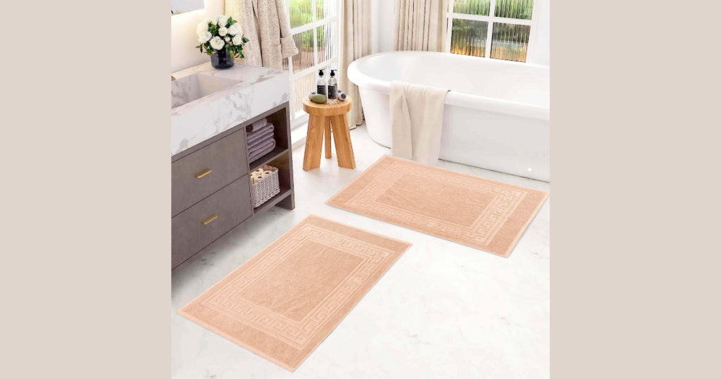 coordinated rug and towel set for unity