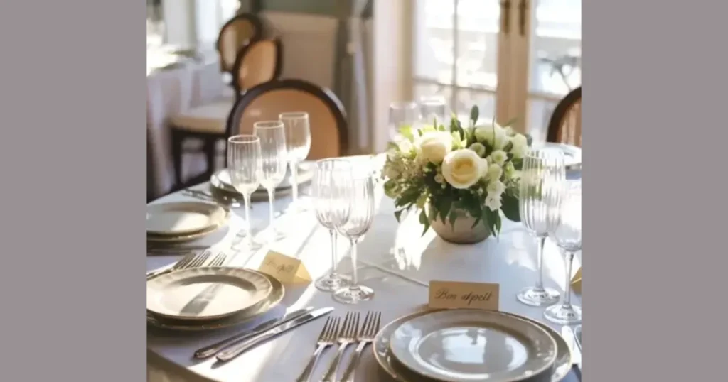 coordinated tableware and place settings