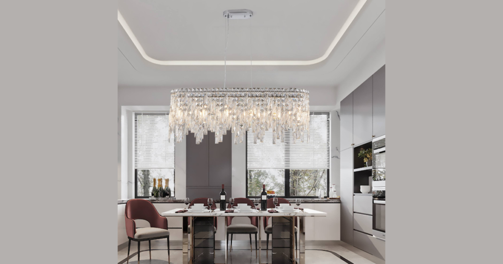 crystal hanging light for elegant dining rooms