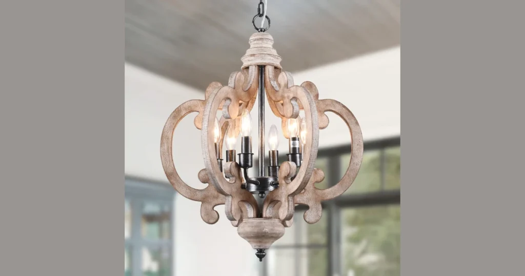Farmhouse Wooden Chandeliers with Rustic Charm