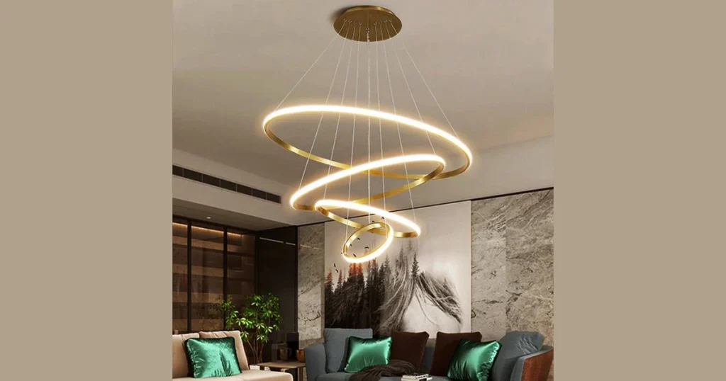 Contemporary LED Ring Chandeliers for a Clean Look
