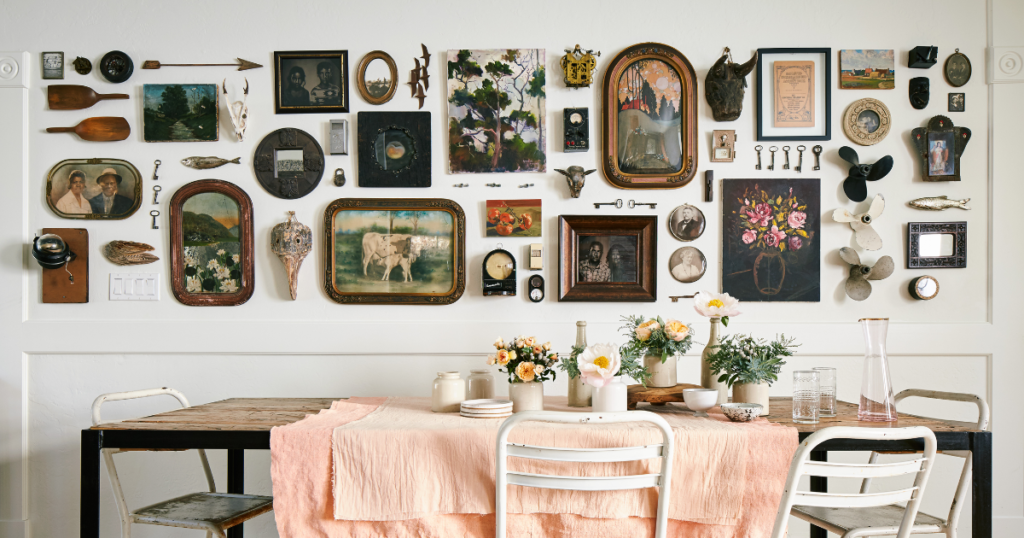 gallery wall ideas for personal and creative dining spaces