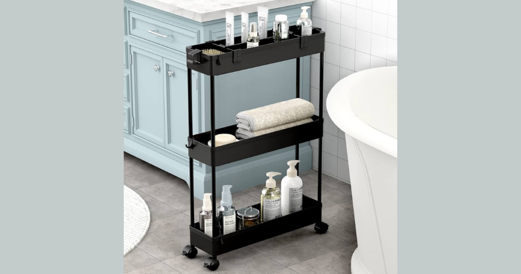 narrow rolling carts for tight spaces 