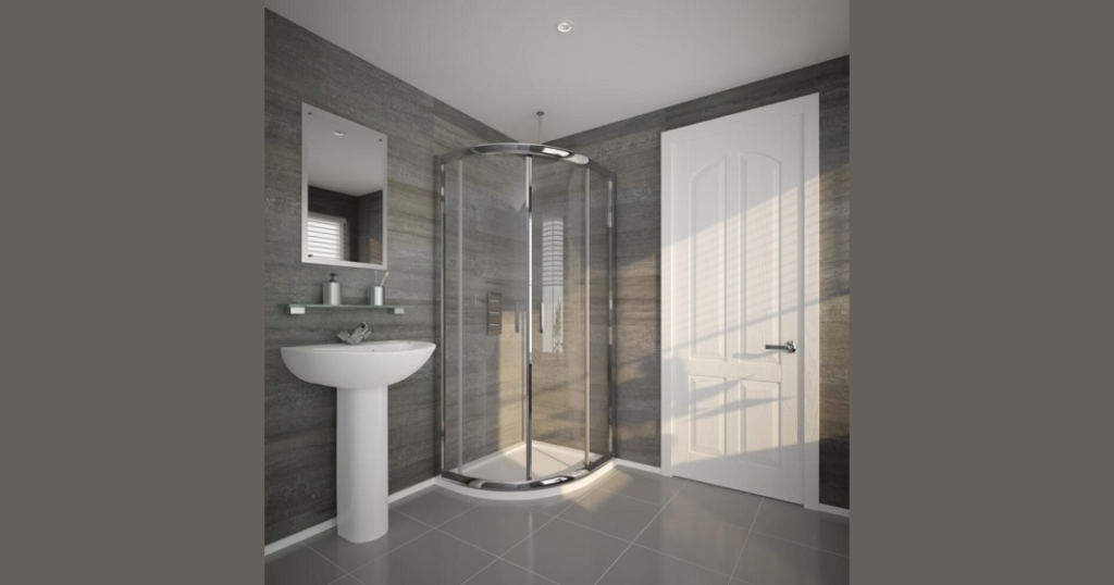 Corner Shower Layout for Maximum Floor Space