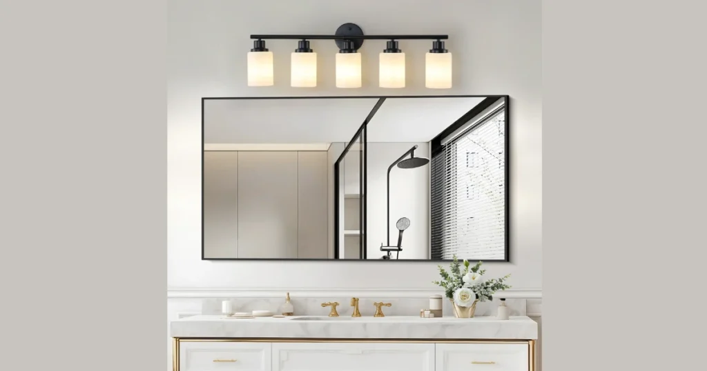 vertical frosted panel vanity lights
