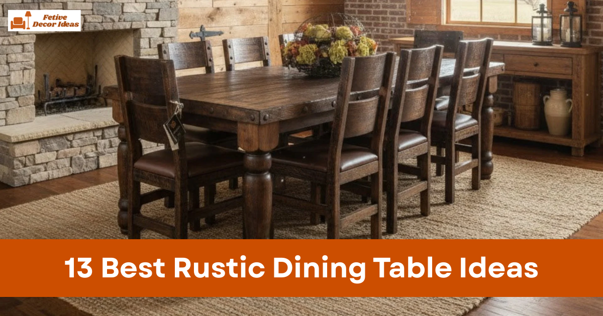 13 Best Rustic Dining Table Ideas for a Warm and Natural Dining Space