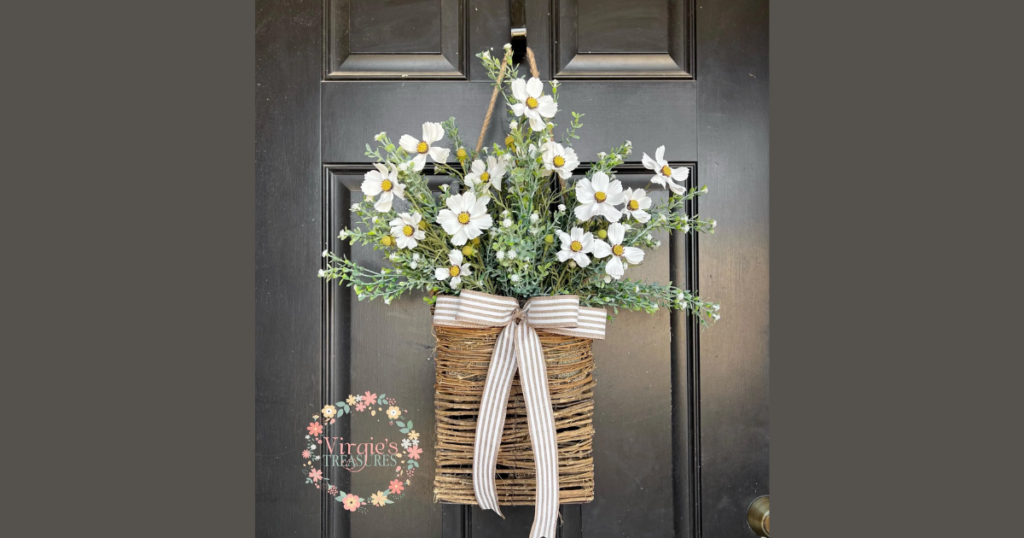 3D Flower Basket Door Hanger