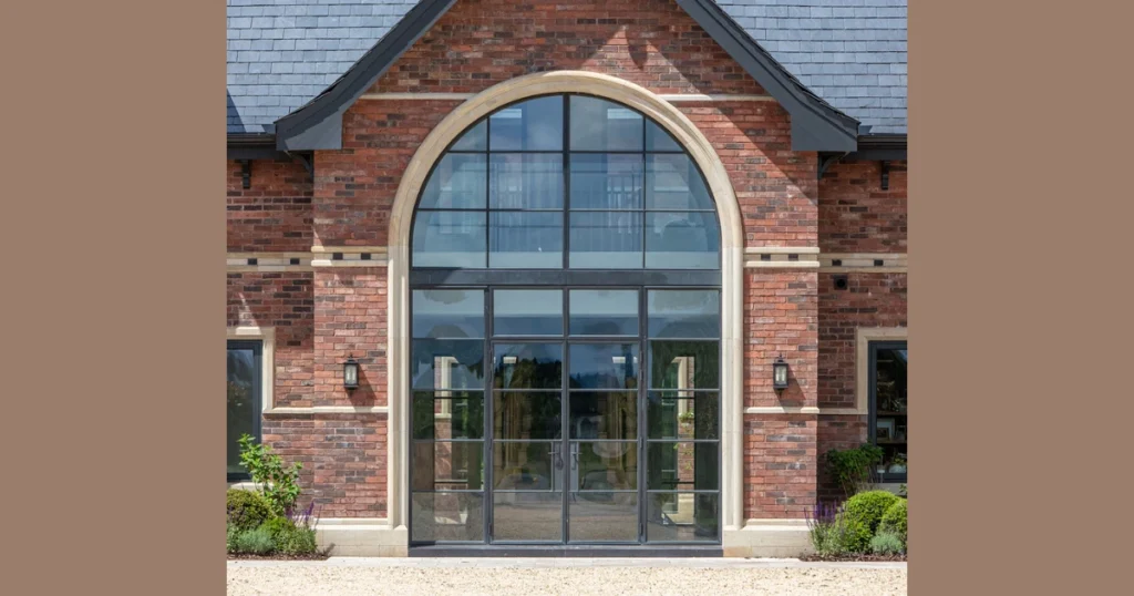 Arched Door with Matching Arched Windows