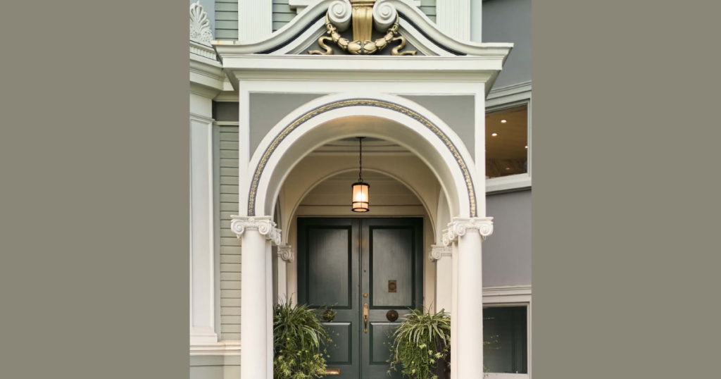 Arched Front Door for Soft Architectural Appeal