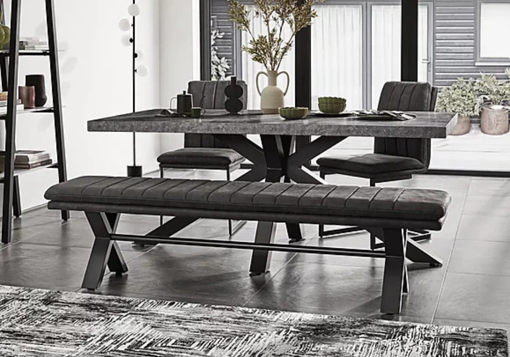 Bench and Chair Combo for a Relaxed Look