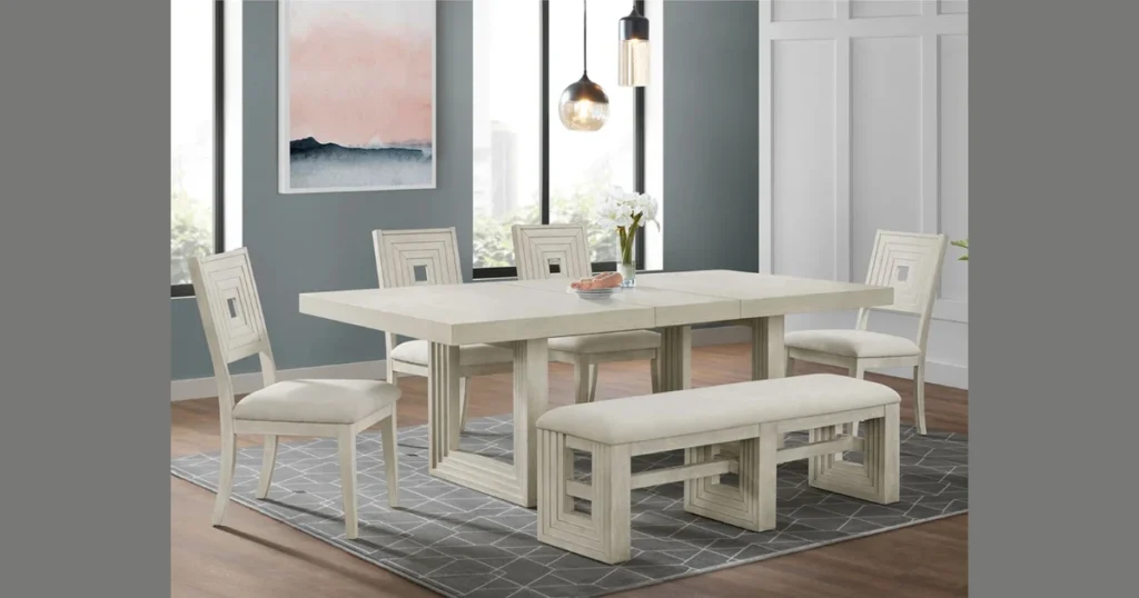 Bench and Chair Dining Table Seating