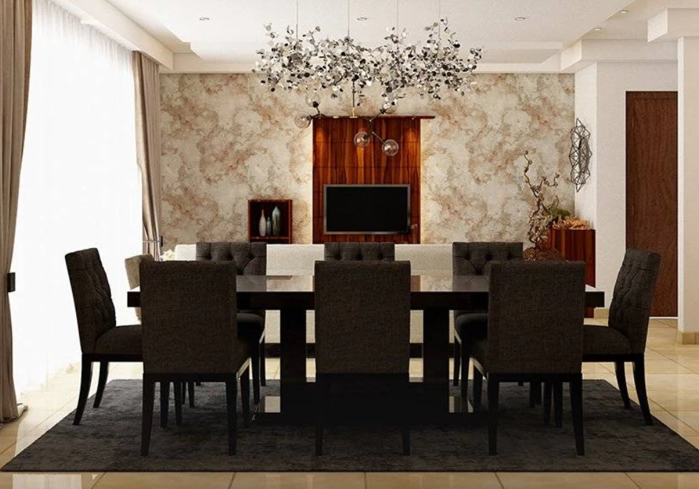 Black Dining Table With 8 Chairs for Bold Contrast