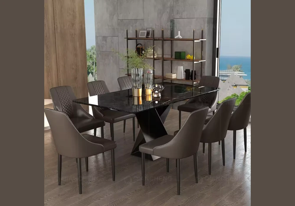 Black Dining Table for 8 for Bold Contrast