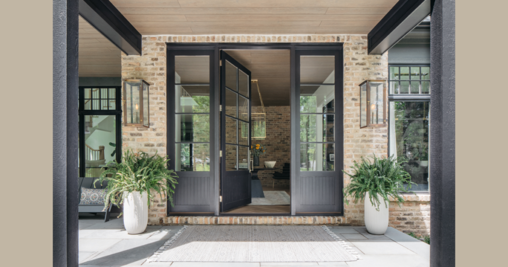 Black Framed Entrance Door Contrast