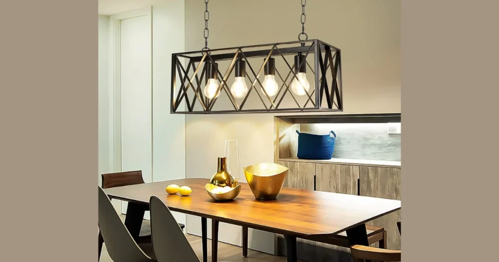 Black Metal Dining Chandelier