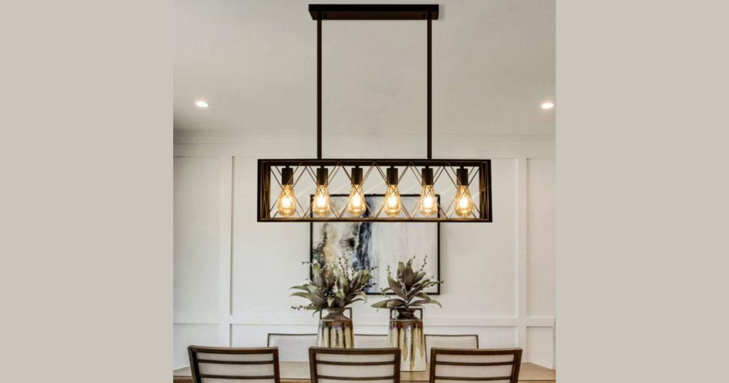 Black Metal Pendant Dining Light