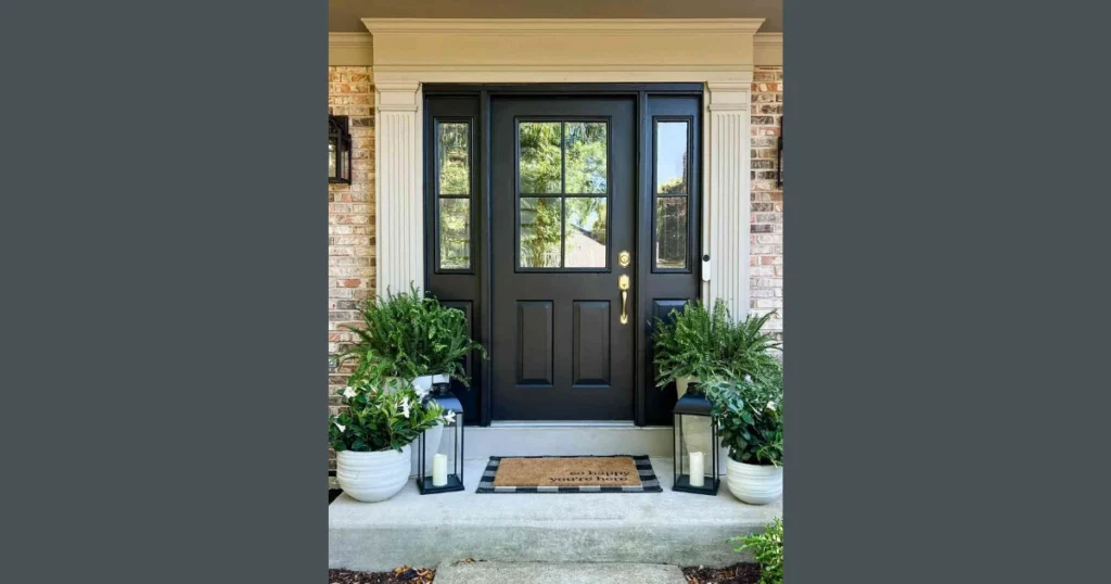 Black Painted Front Entry Door
