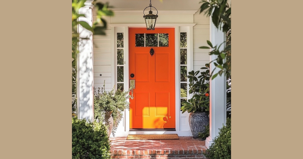 Bold Painted Front Door Design