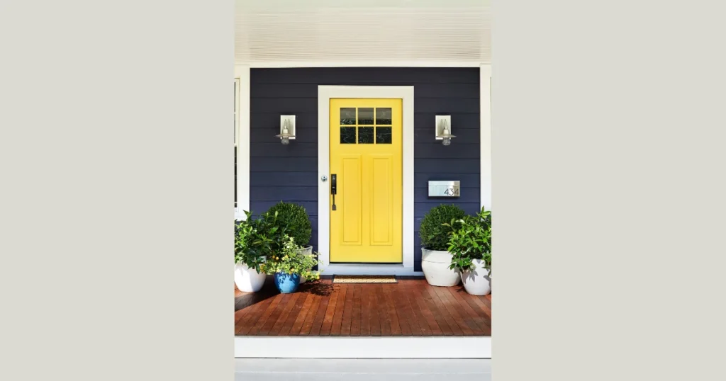 Bright Front Door Color Painting Idea