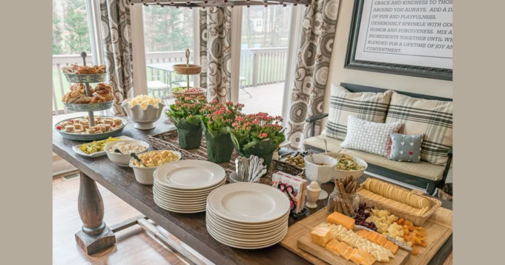 Buffet Style Dining Table Layout