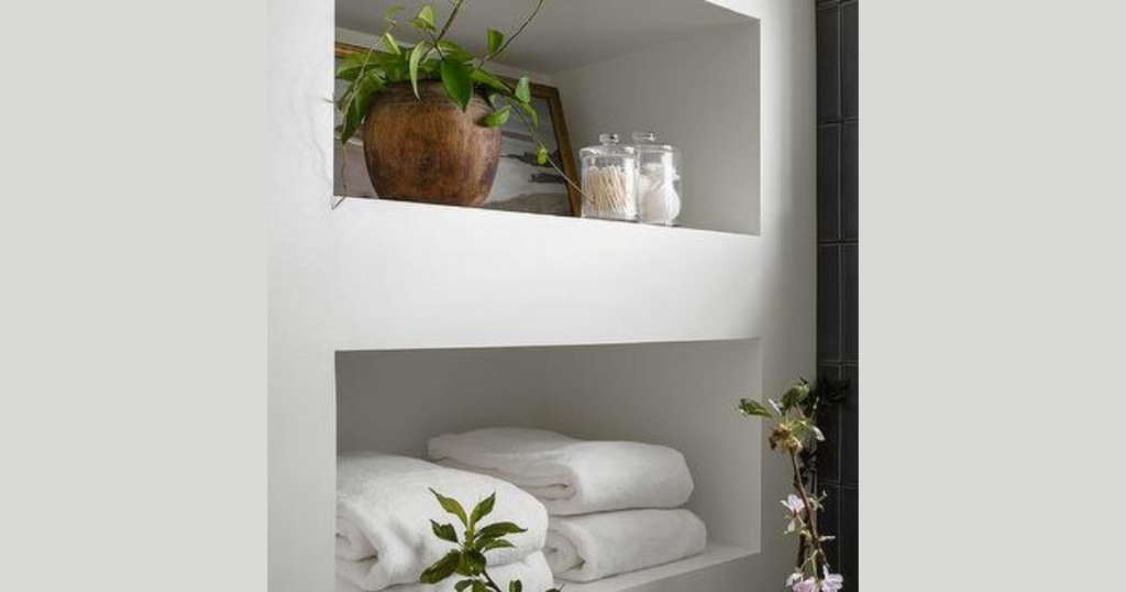Built-In Towel Niches Inside the Wall