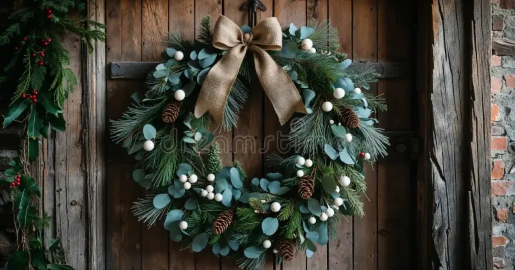Burlap Wreath Rustic Door Decor