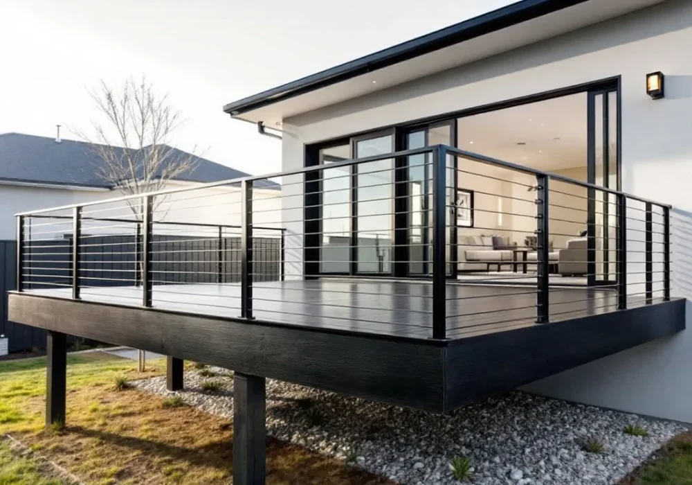 Cable Exterior Railing Ideas for Decks and Balconies