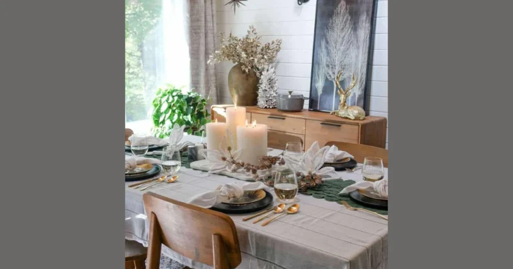 Candle Arrangement Dining Table Decoration