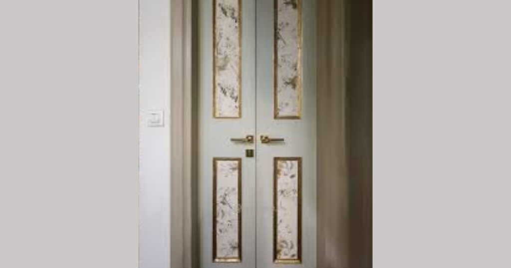 Chalk Paint Half Panel Door Design